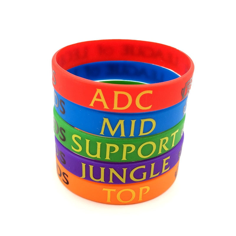 Colorful Bracelet League of Legends ADC, JUNGLE,SUPPORT, MID - League of Legends Fan Store