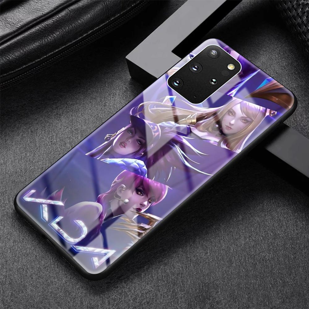 Collection 1 Glass Case For Samsung Galaxy S20 FE S10 S9 S8 Plus Note 20 Ultra 10 Lite 9 8 Phone Cover Shell League Legends LOL Kda Back Capa - League of Legends Fan Store