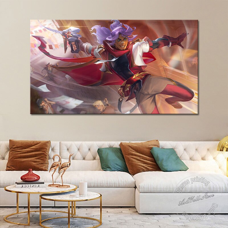 Akshan Battle Academia Poster - Canvas Painting - League of Legends Fan Store