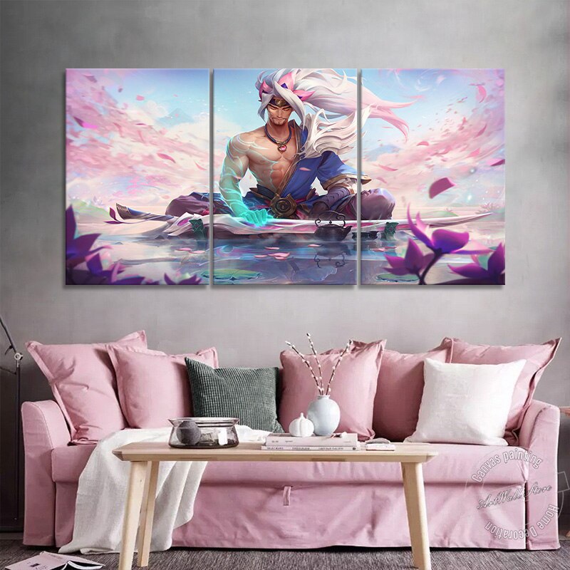 LOL Game Poster League of Legends The Unforgiven Yasuo Spirit Blossom Wall Picture for Living Room &amp; Playroom Decor Wall Sticker - League of Legends Fan Store