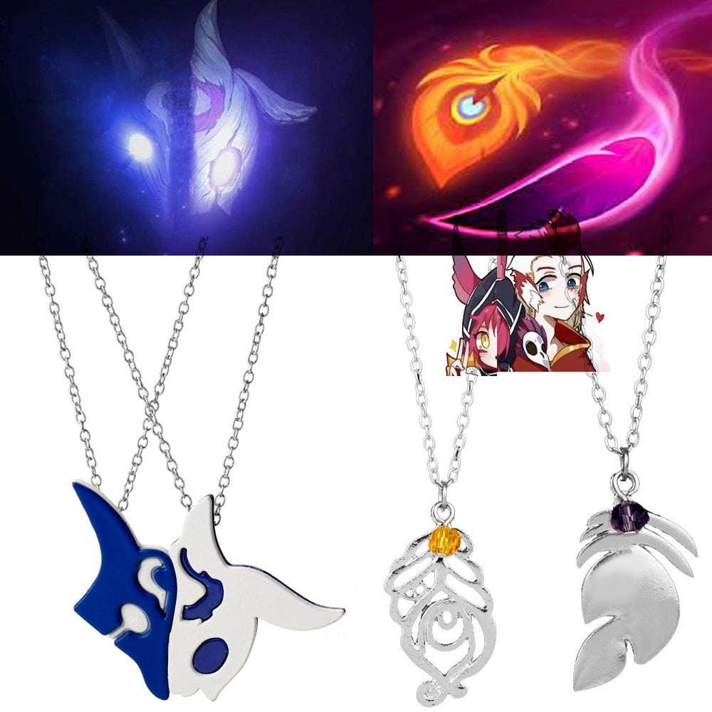 Kindred Eternal Hunters - Xayah and Rakan Couples Necklaces - League of Legends Fan Store