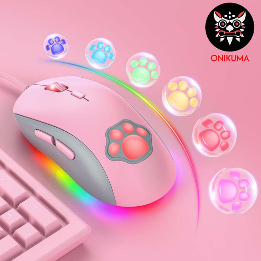 ONIKUMA Gaming Mouse RGB Glow Pink - League of Legends Fan Store