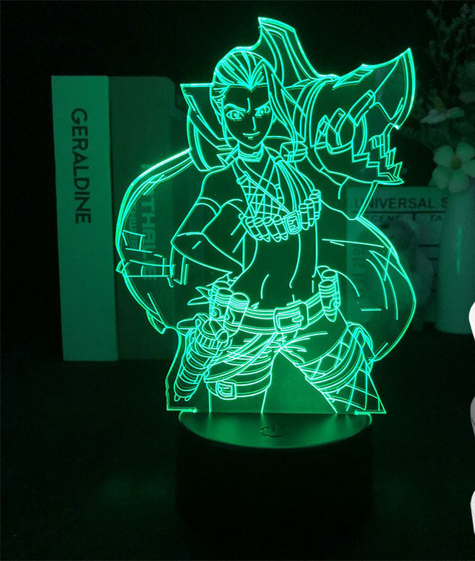 Jinx Figure 3D Led Nightlight - League of Legends Fan Store