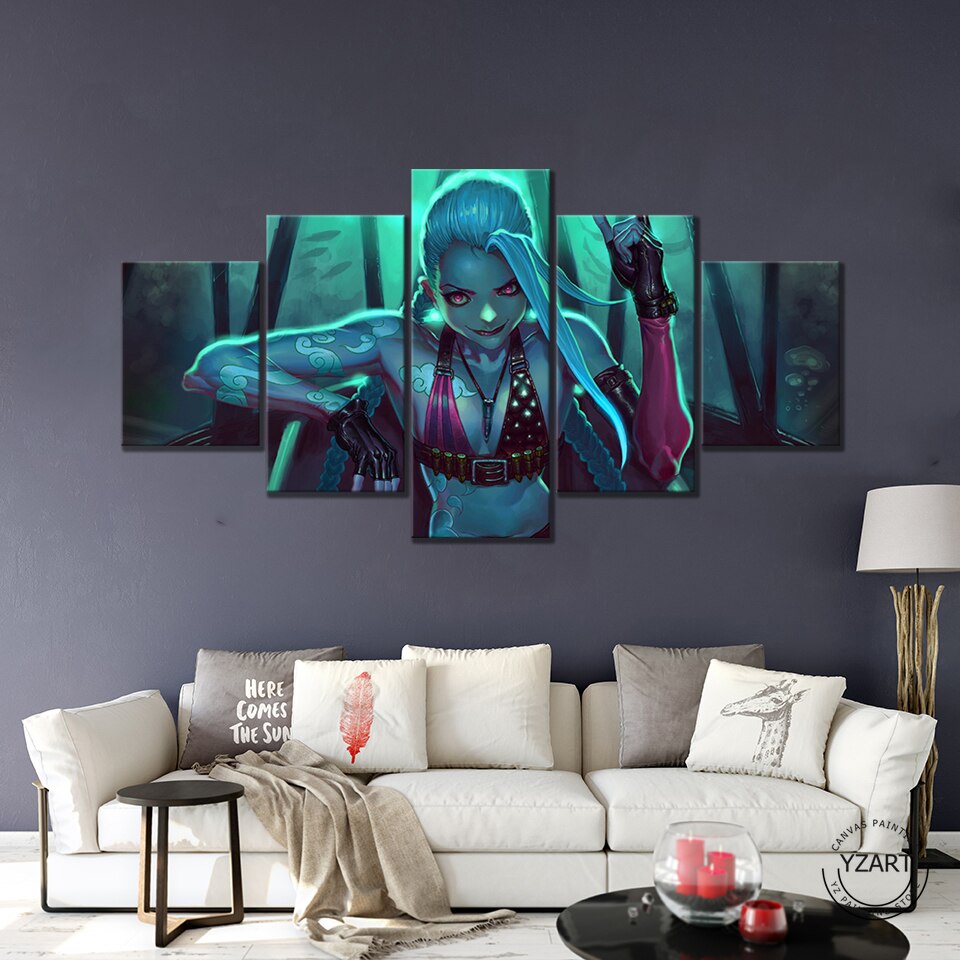 Jinx Game Poster Canvas Art for Home Decor - League of Legends Fan Store