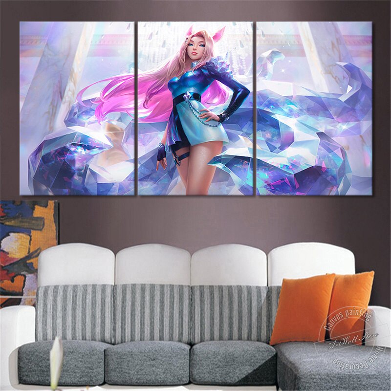 K/DA All Out Poster - Canvas Painting - League of Legends Fan Store