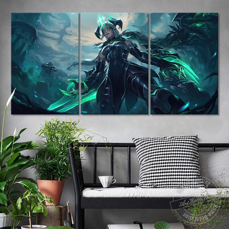 Shyvana "The Half-Dragon Ruined" Poster - Canvas Painting - League of Legends Fan Store