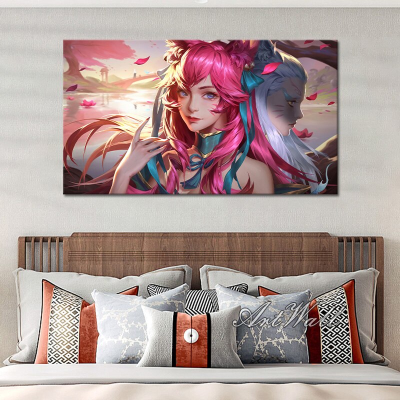 Ahri "The Nine-Tailed Fox" Poster - Canvas Painting - League of Legends Fan Store