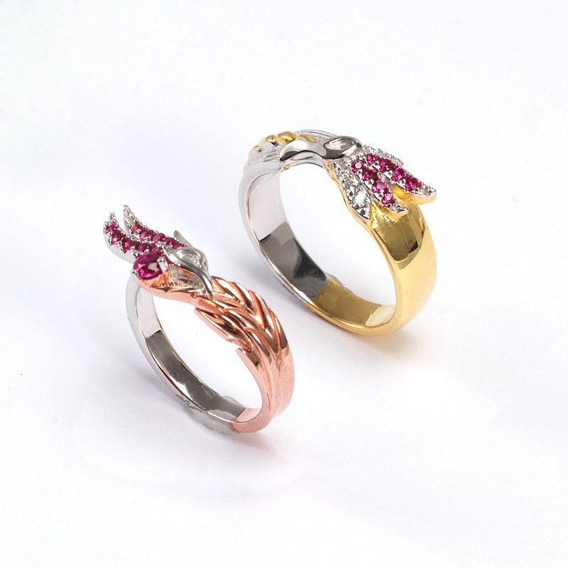 Rakan And Xayah Couple Ring (925 Sterling Silver) - League of Legends Fan Store