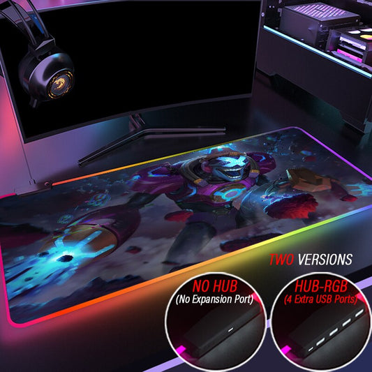 League of Legends Collection 10 Gaming Led Mouse Pad RGB Backlit HUB 4 Port USB Child Read-write Mat - League of Legends Fan Store
