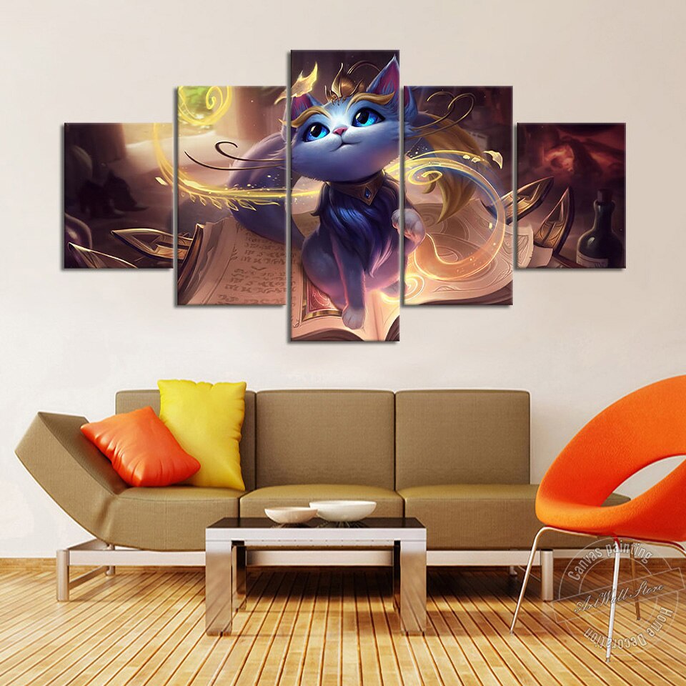 Yuumi Splash Artwork Poster - Canvas Painting - League of Legends Fan Store