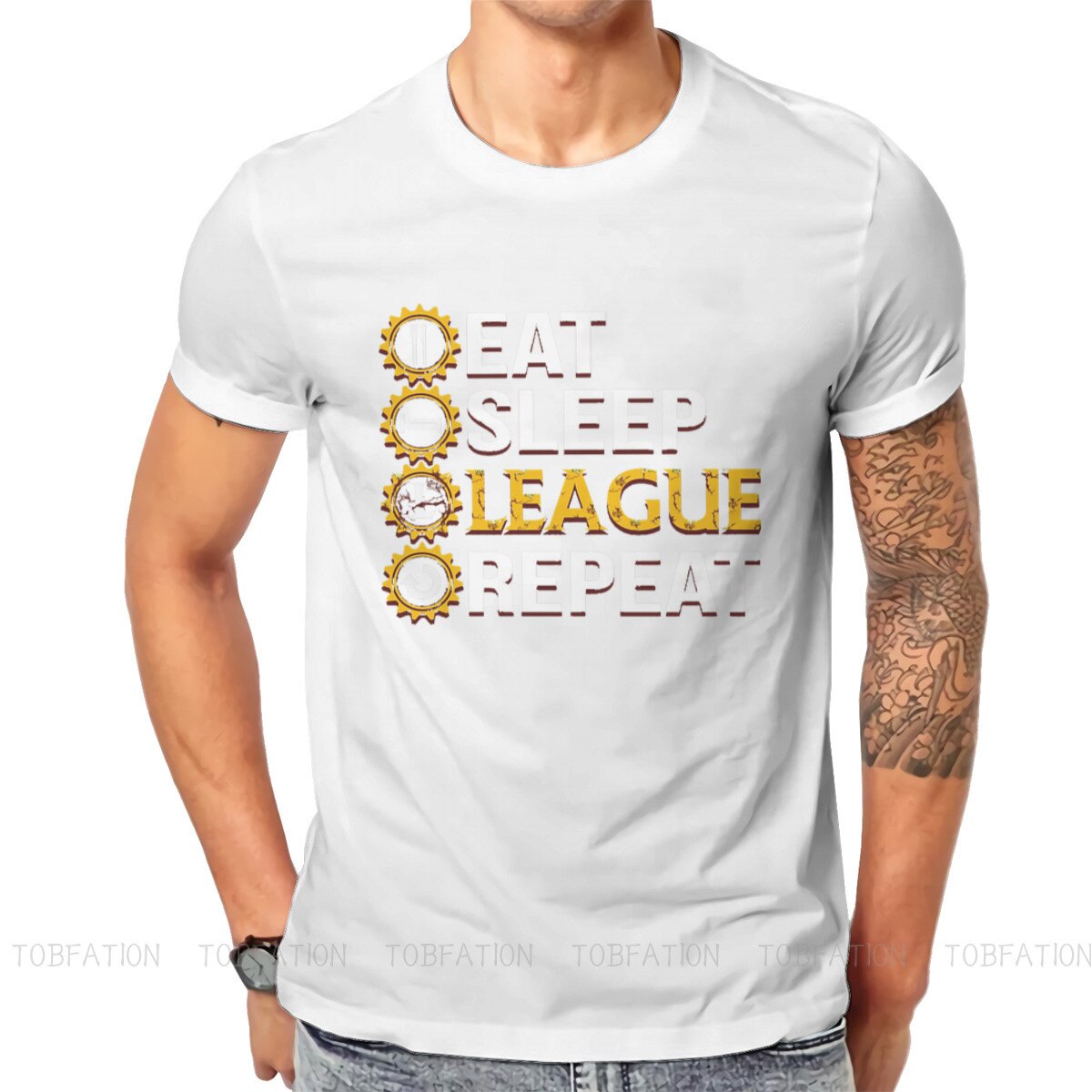 Eat Sleep League Repeat Funny T Shirt - League of Legends Fan Store