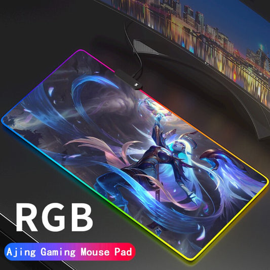 League of Legends Collection 4 RGB Gaming Mouse Pad LOL Anti-Slip Rubber Base Computer Keyboard LED MousePad For PC Desk Support DIY - League of Legends Fan Store