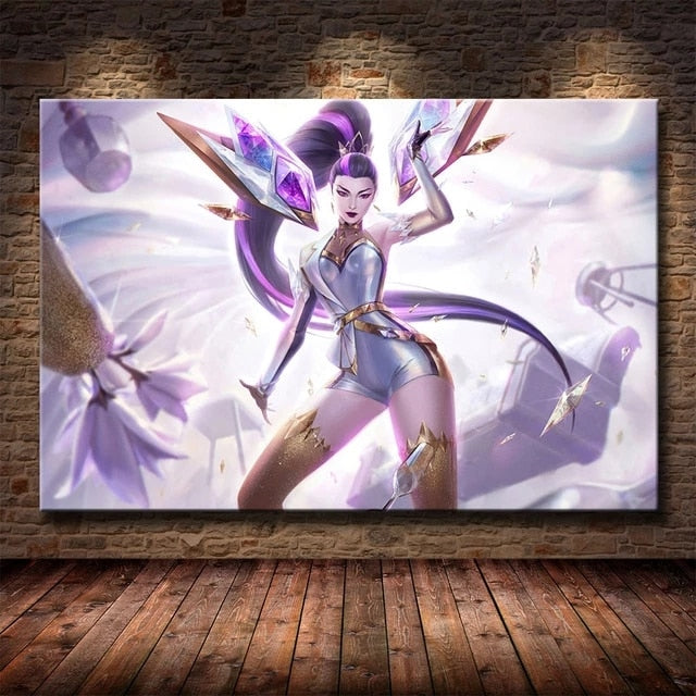 Classic Game League of Legends KDA Akali KaiSa Evelynn and Ahri Canvas Painting Posters and Print Game Room HD Printing Decor - League of Legends Fan Store