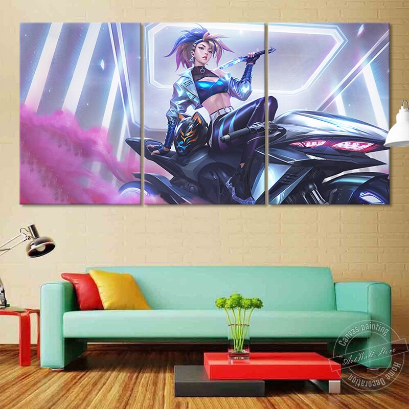 Akali K/DA All Out "The Rogue Assassin" Poster - Canvas Painting - League of Legends Fan Store