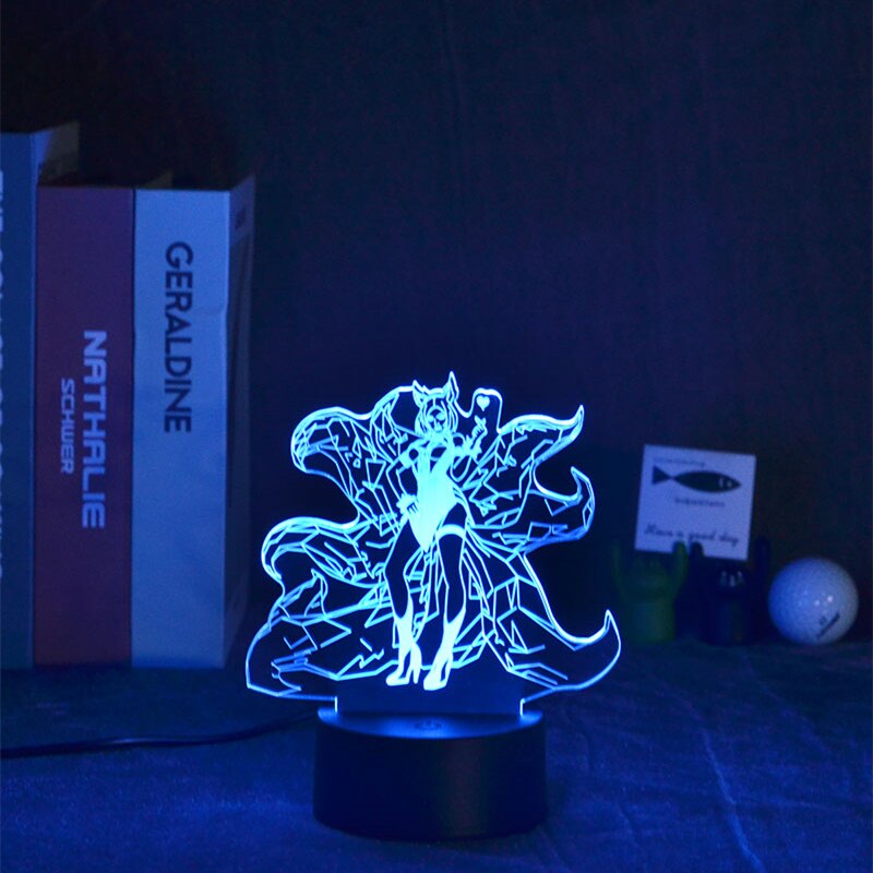 Ahri Figure 3D Led Nightlight Decor - League of Legends Fan Store