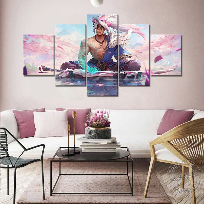 LOL Game Poster League of Legends The Unforgiven Yasuo Spirit Blossom Wall Picture for Living Room &amp; Playroom Decor Wall Sticker - League of Legends Fan Store