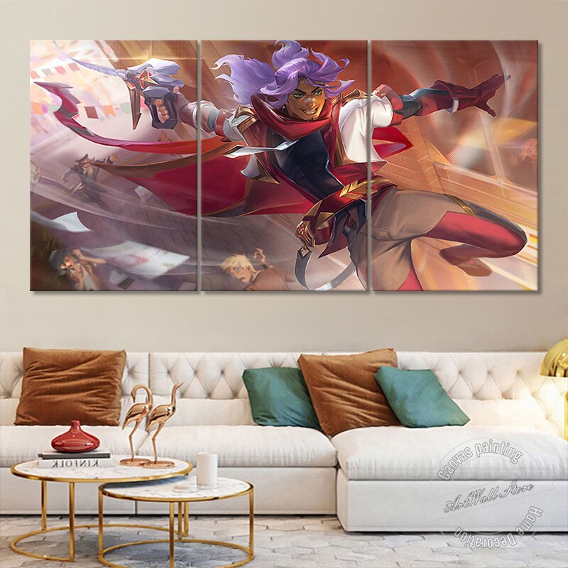 Akshan Battle Academia Poster - Canvas Painting - League of Legends Fan Store