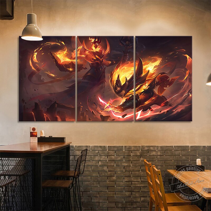"Hellfire" Kennen and Karthus Poster - Canvas Painting - League of Legends Fan Store