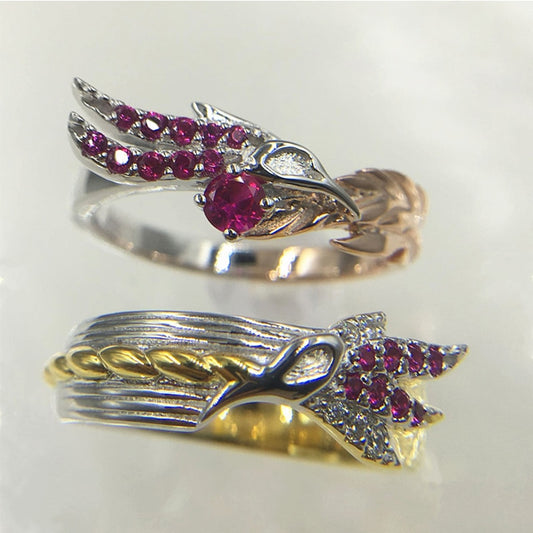 Rakan And Xayah Couple Ring (925 Sterling Silver) - League of Legends Fan Store