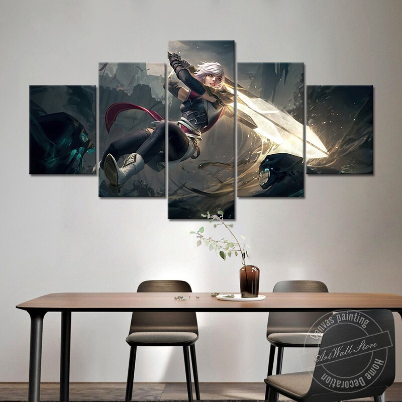 "Sentinel" Riven "The Exile" Poster - Canvas Painting - League of Legends Fan Store