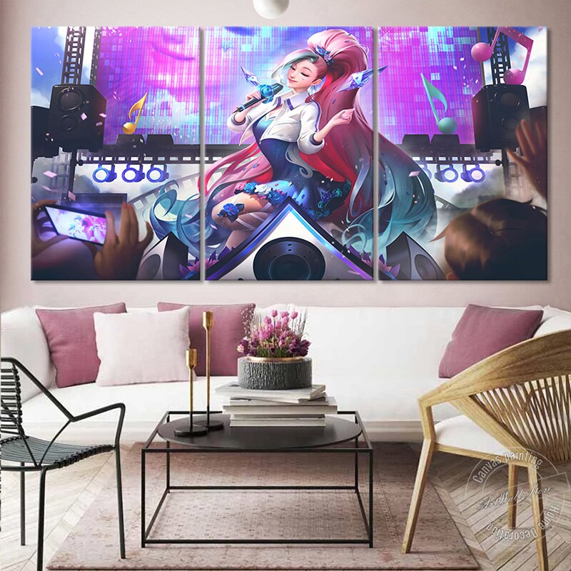Seraphine "K/DA All Out" Poster - Canvas Painting - League of Legends Fan Store