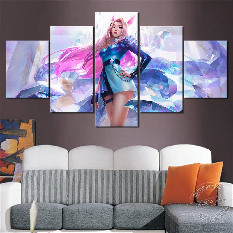 K/DA All Out Poster - Canvas Painting - League of Legends Fan Store