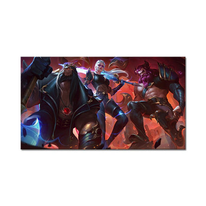 "Pentakill Lost Chapter" Yorick Kayle Olaf Poster - Canvas Painting - League of Legends Fan Store
