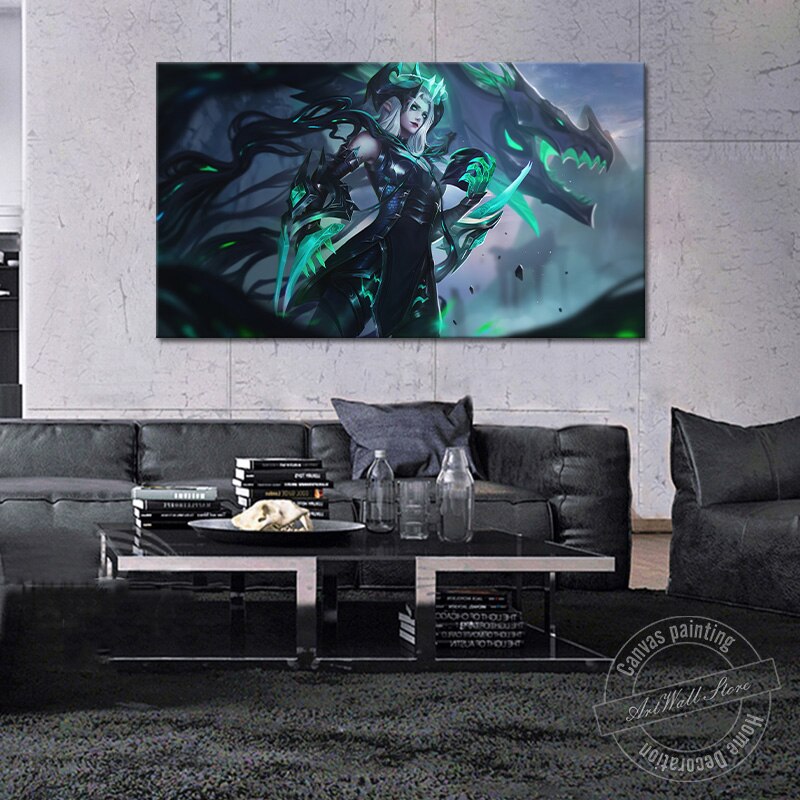 "The Half Dragon Ruined" Shyvana Poster - Canvas Painting - League of Legends Fan Store