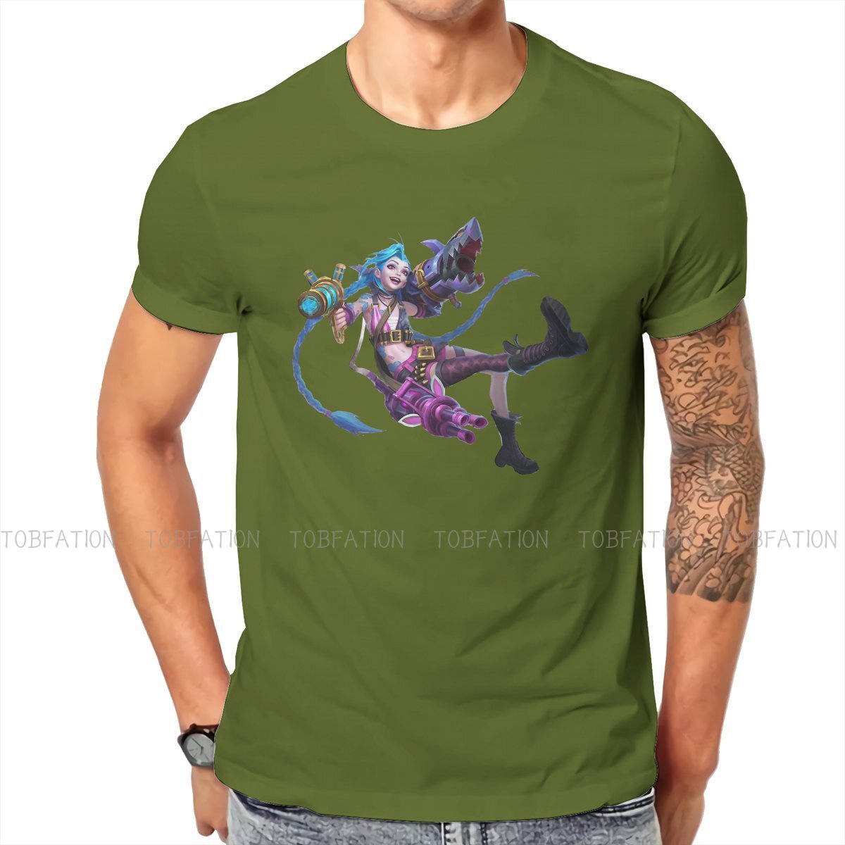 Jinx Arcane Carry T Shirt - League of Legends Fan Store