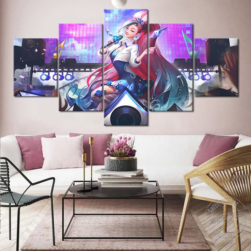 Seraphine "K/DA All Out" Poster - Canvas Painting - League of Legends Fan Store