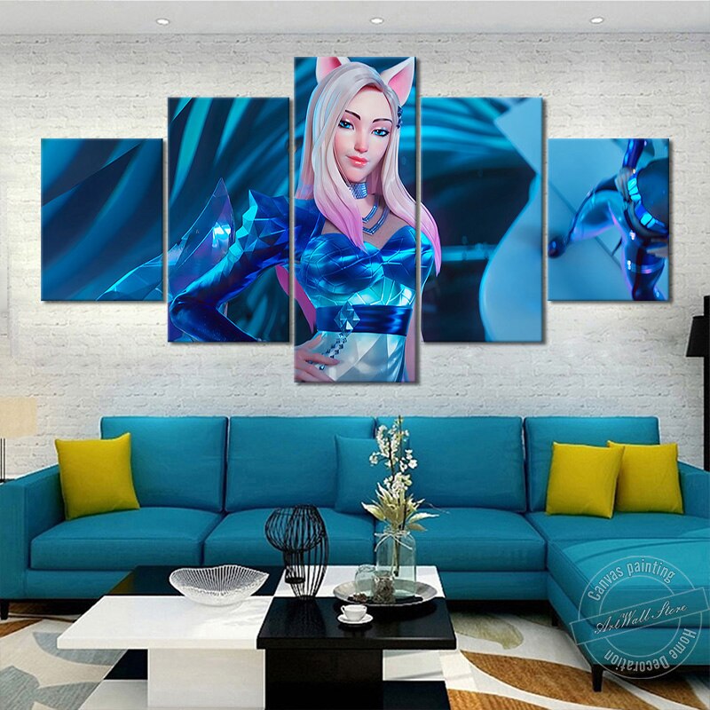 Ahri LOL K/DA ALL OUT Poster - Canvas Painting - League of Legends Fan Store
