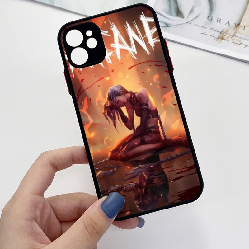 Collection 1 Arcane jinx Phone Case For iPhone 13 12 11 Mini Pro XR XS Max 7 8 Plus X Matte transparent Back Cover - League of Legends Fan Store