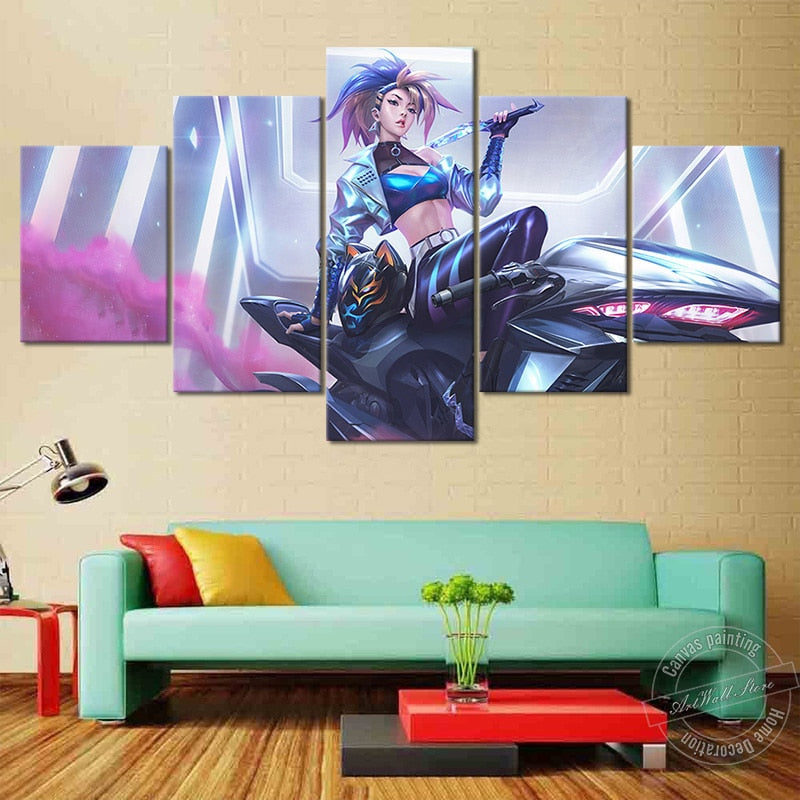 Akali K/DA All Out "The Rogue Assassin" Poster - Canvas Painting - League of Legends Fan Store