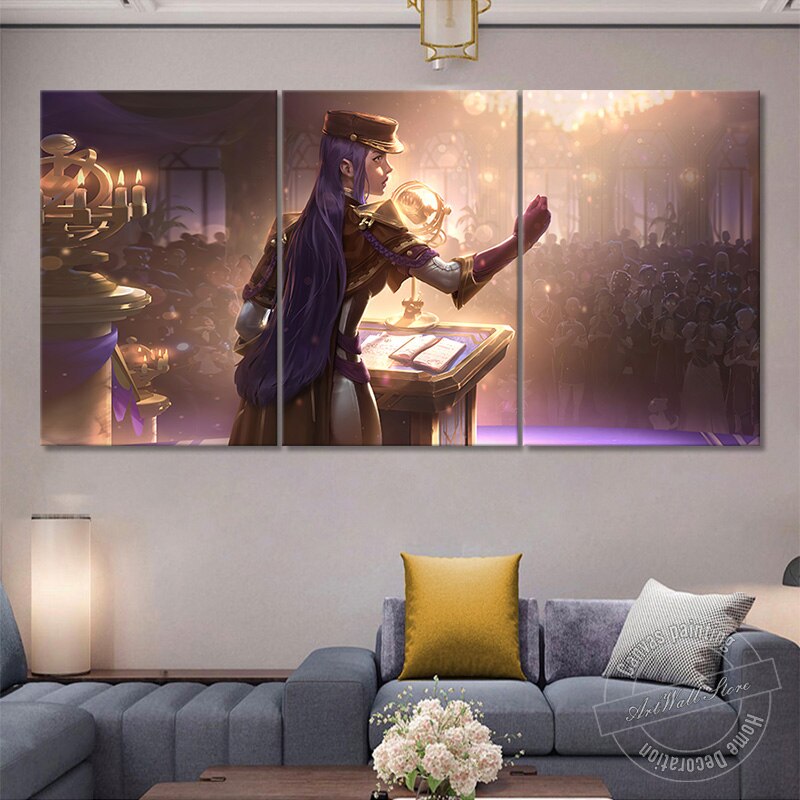 Caitlyn " The Sheriff of Piltover " Poster - Canvas Painting - League of Legends Fan Store