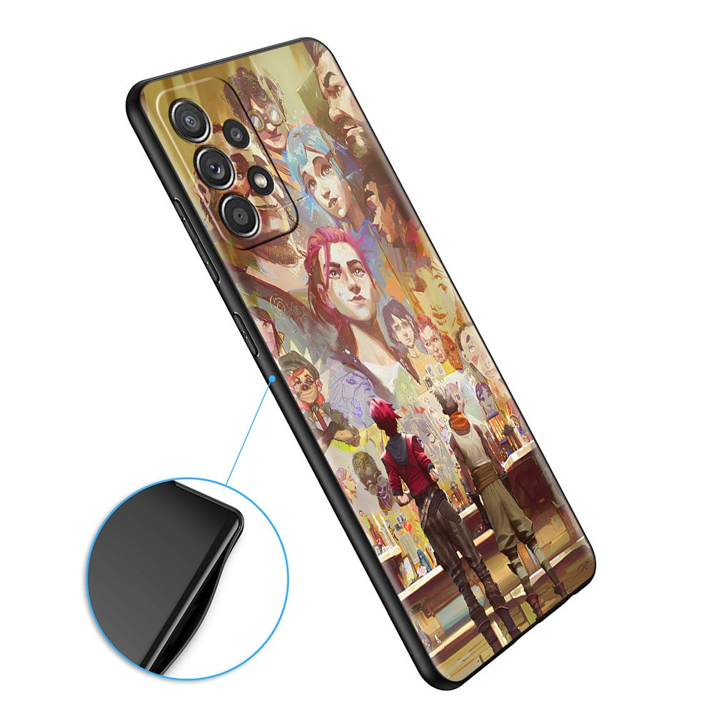 Collection 3 Arcane Hot Anime Case For Samsung Galaxy A12 A51 A21s A71 A52 A32 A31 A52s A41 A13 A02s A42 A72 A22 A11 A01 TPU Phone Cover Capa - League of Legends Fan Store