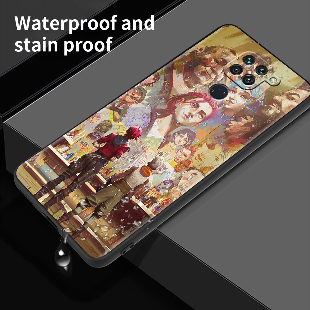 Arcane Hot Anime Soft Case For Xiaomi Redmi Note 9 8 10 Pro 9S 10S 9C NFC K40 9A 7 9T 8T 7A Black Phone Cover Silicone Shell Sac - League of Legends Fan Store