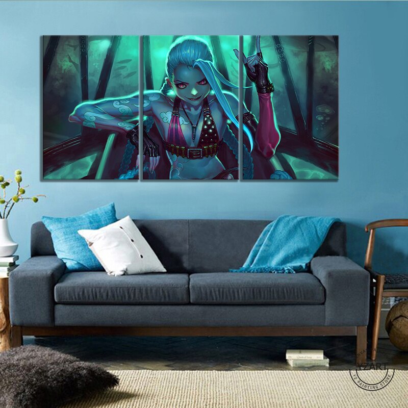 Jinx Game Poster Canvas Art for Home Decor - League of Legends Fan Store