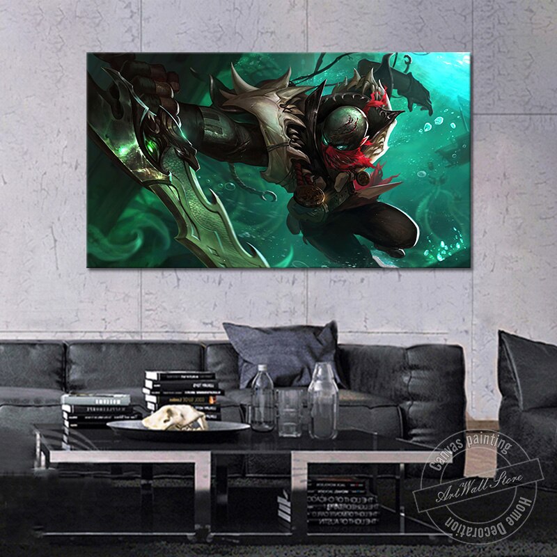 Pyke Poster - Canvas Painting - League of Legends Fan Store
