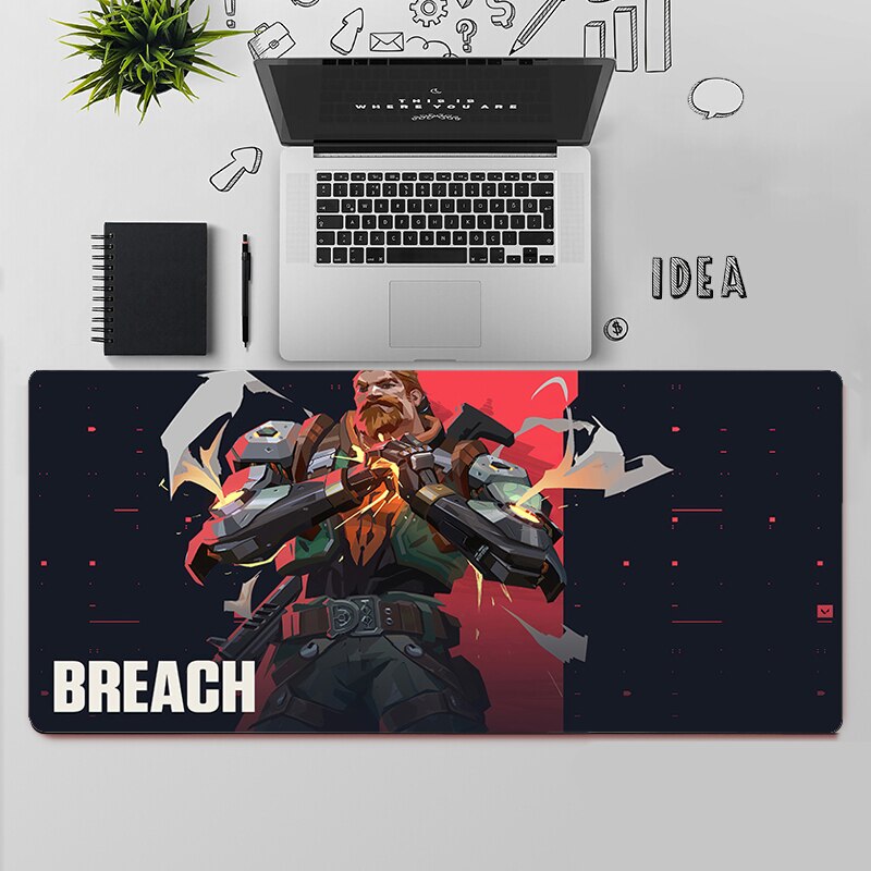 Valorant Breach Desk Mats | Valorant Gaming Mousepads | Gift For Agent Breach Player