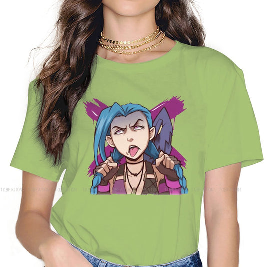 Tongue Out Jinx Hipster TShirts - League of Legends Fan Store
