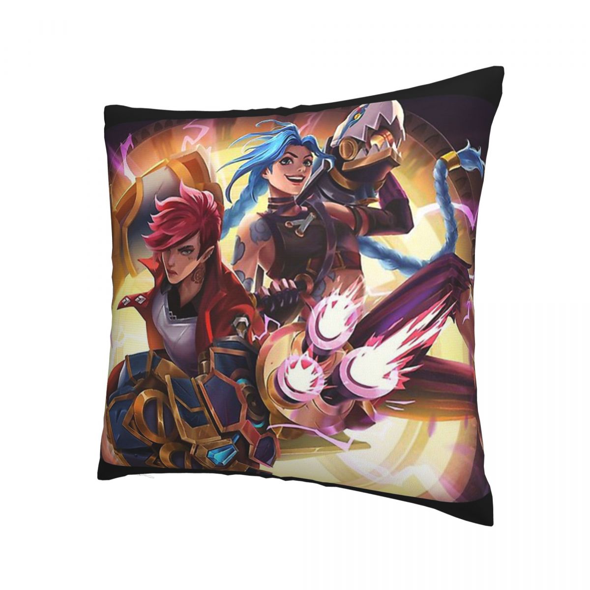 VI Jinx Throw Pillow Case Arcane - League of Legends Fan Store