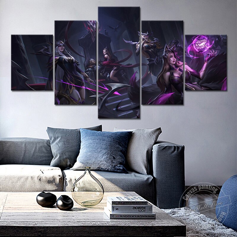 Ahri Ashe Cassiopeia Evelynn Poster - Canvas Painting - League of Legends Fan Store