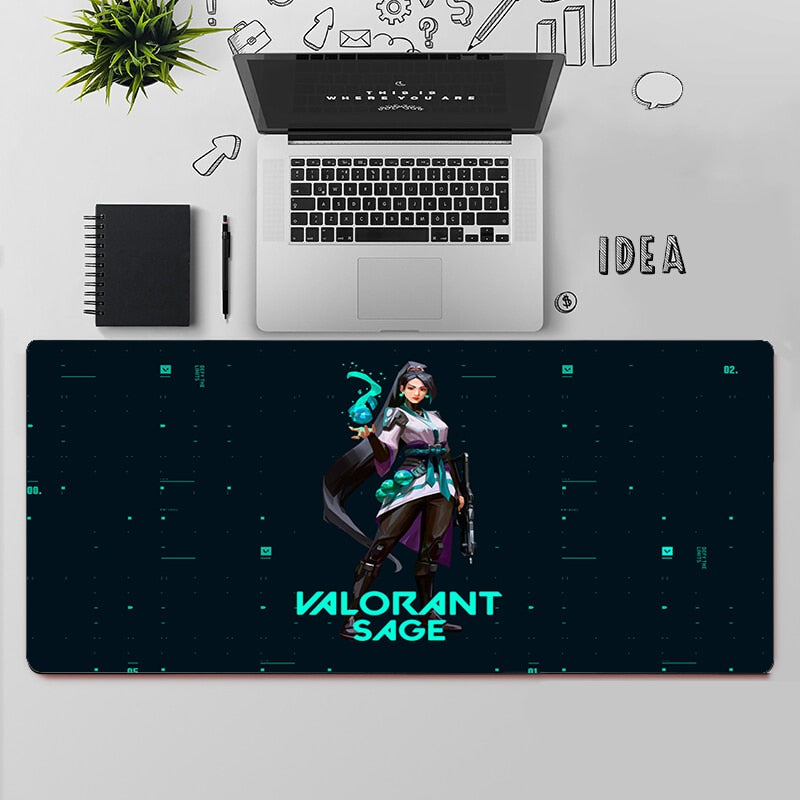 Valorant Sage Mousepads | Valorant Gaming Desk Mat Collection