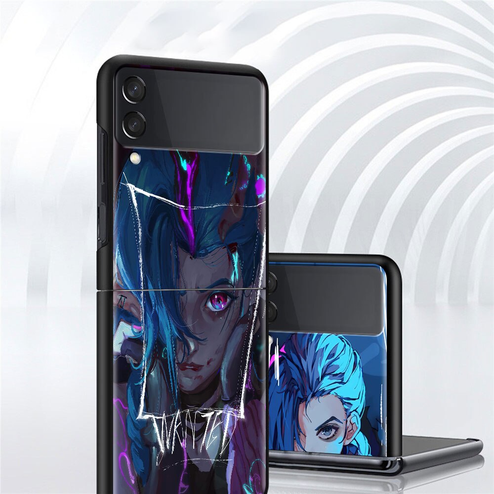 Case For Samsung Galaxy Z Flip 3 5G Shockproof Black PC Hard ZFlip 3 Phone Cover Luxury Anti-Fall Shell Arcane Hot Anime Funda - League of Legends Fan Store