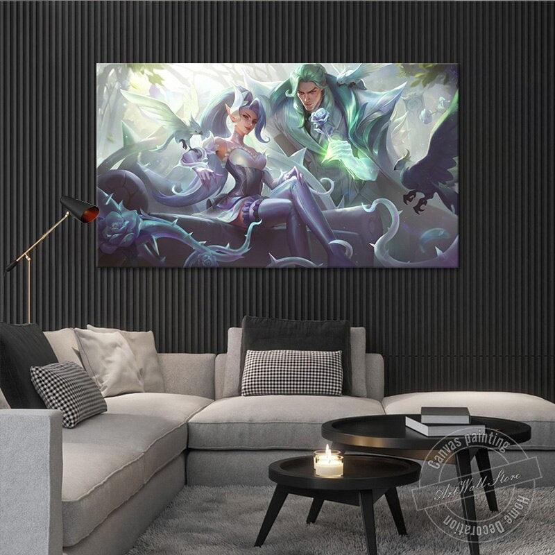 "Aqualuna"  Zyra Jericho, Swain "The Noxian Grand General" Poster - Canvas Painting - League of Legends Fan Store