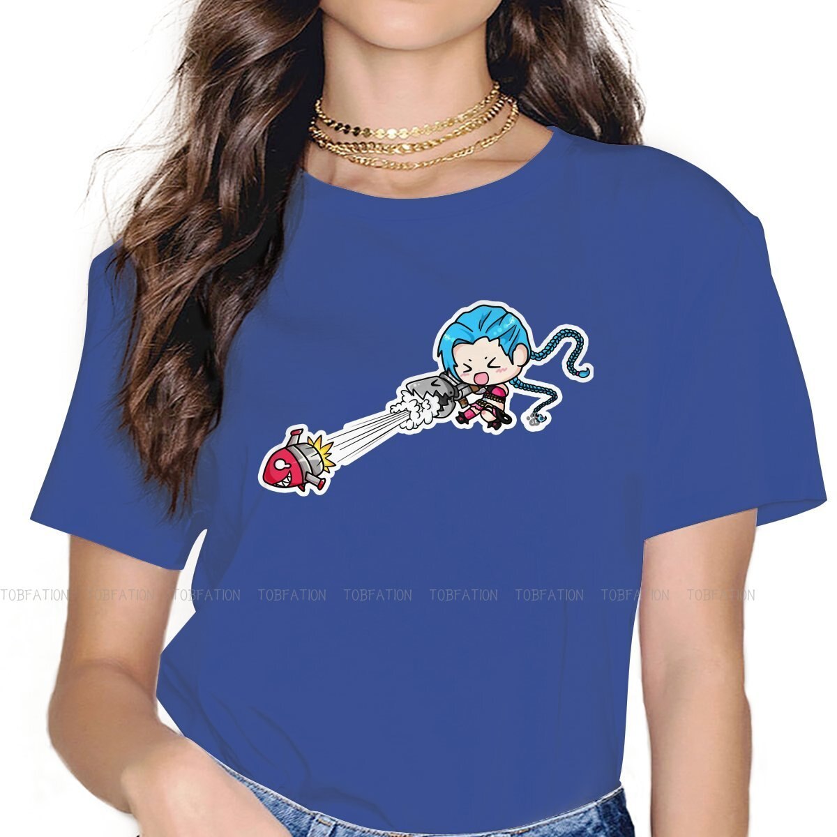 Arcane Cute Sticker Jinx Humor T Shirt - League of Legends Fan Store