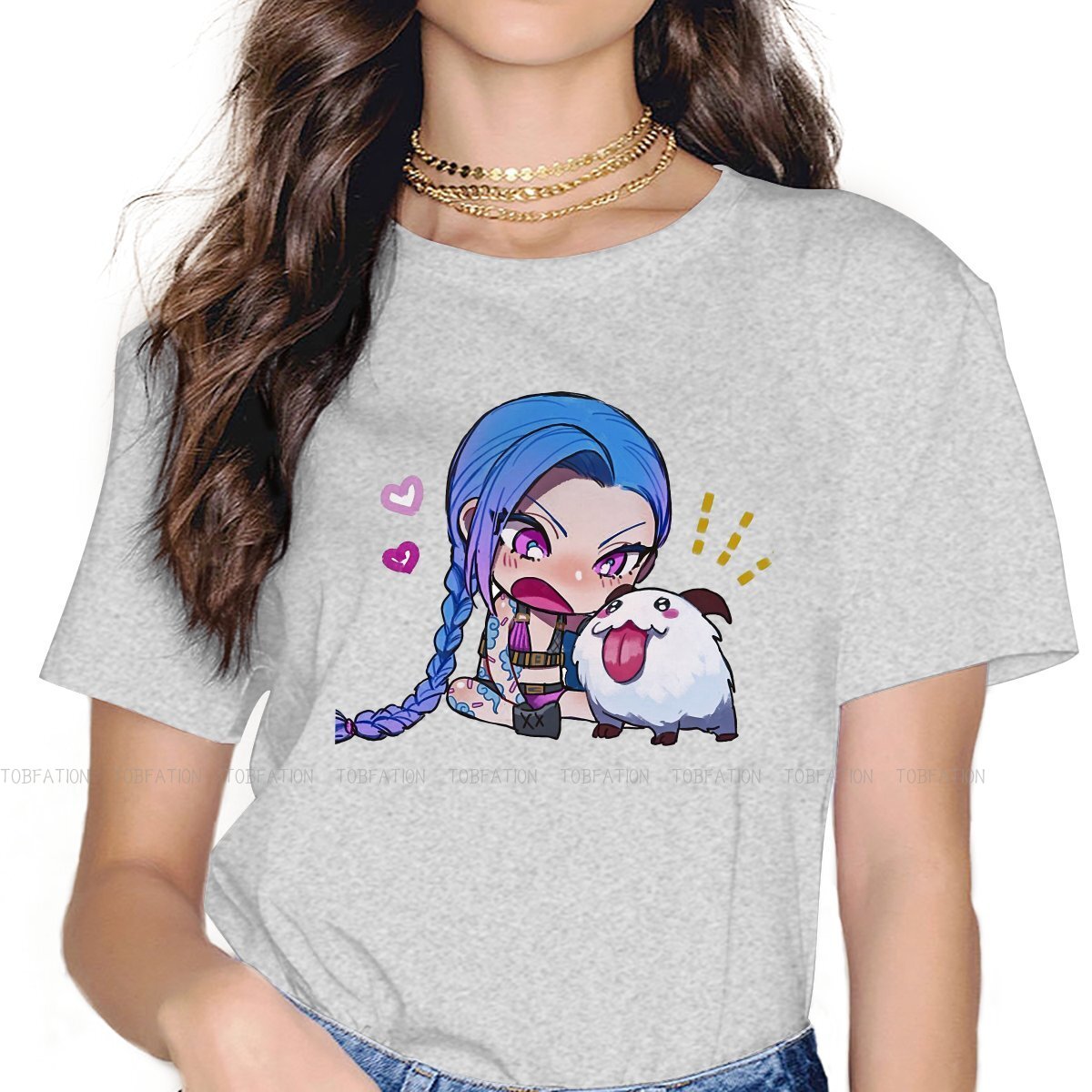 Arcane Cute Jinx Poro  T Shirt - League of Legends Fan Store