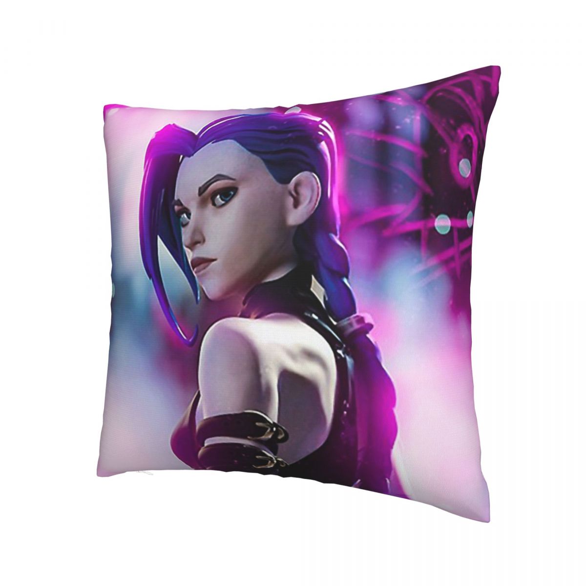 Jinx Back Throw Pillow Case - League of Legends Fan Store