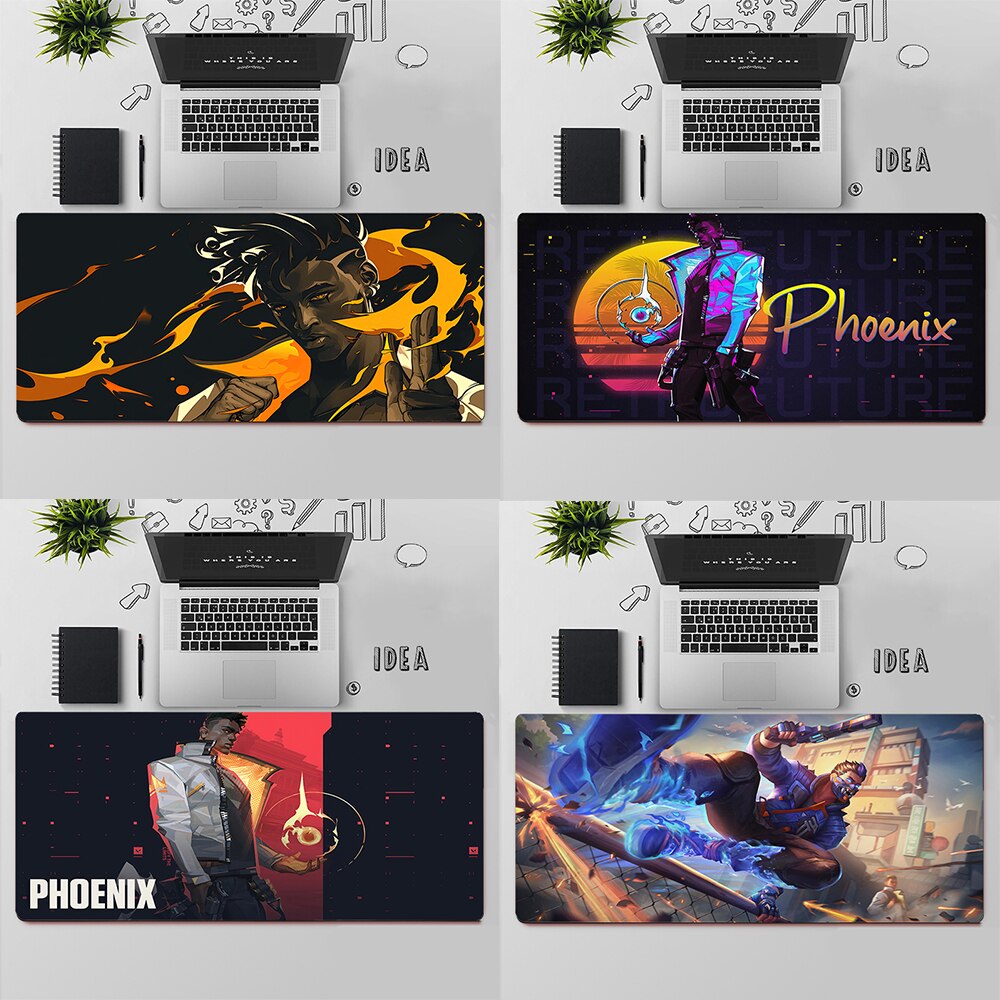 Valorant Phoenix Desk Mats | Valorant Gaming Mousepads | Gift For Agent Phoenix Player