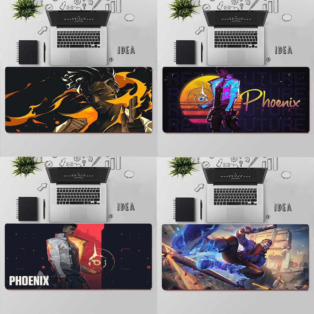 Valorant Phoenix Mousepads | Valorant Gaming Desk Mat Collection